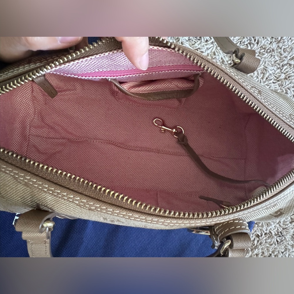 Dooney & Bourke Tan/Brown Signature Barrel Bag - Picture 9 of 13